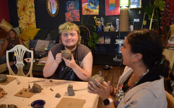 Young People Using Cay
